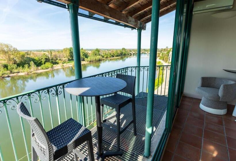 호텔 Restaurant Côte Garonne Le Balcon Des Dames   Tonneins Marmande Agen   Chambres Climatisées