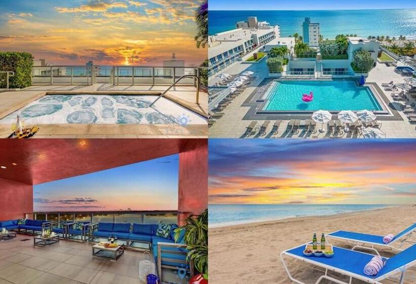 Общежитие Best Stay   Rooftop Pool & Hot Tub   Hollywood Beach