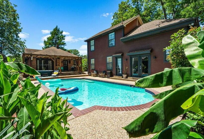 膳宿费 Dallas Oak Lawn Oasis W/ Private Pool, Hot Tub