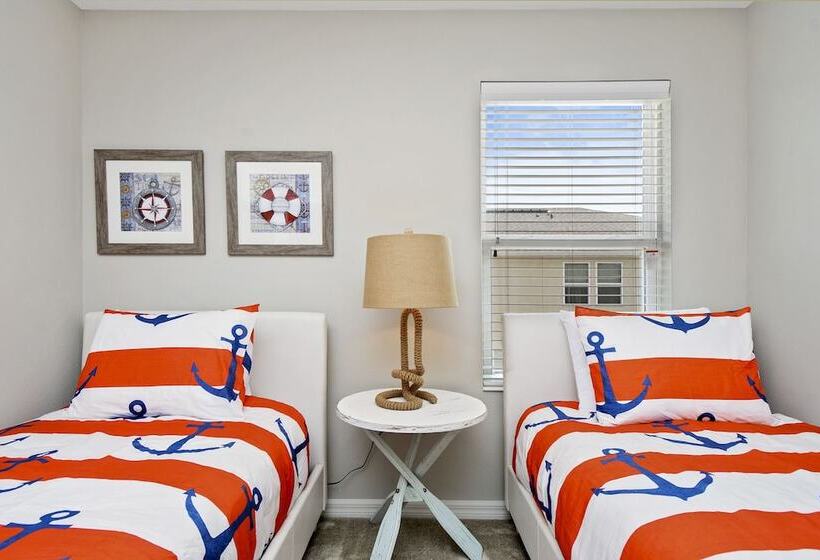 Stunning 4 Bd W/ Gameroom Close To Disney 5110k