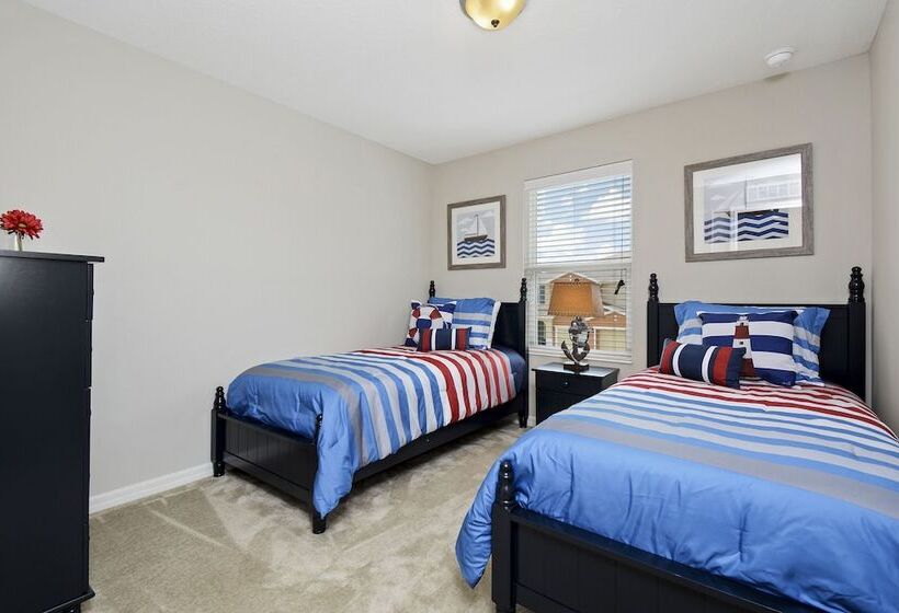 Stunning 4 Bd W/ Gameroom Close To Disney 5110k