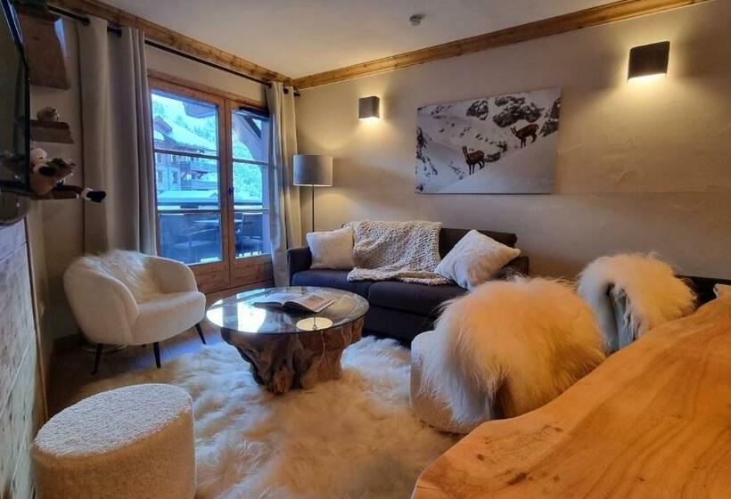 Arc 1950, Appartement Standing Dans Résidence 5 étoiles, Skis Aux Pieds, 4 6 Pers, Piscine Extérieu