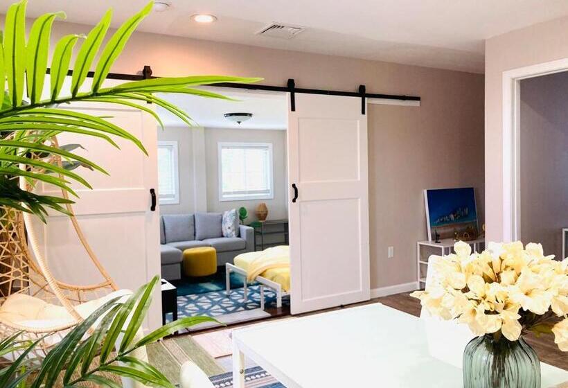 Garden View Apartment With 2 Bedrooms, 1 Bathroom, Work Out Area, Kitchen, And Living Room