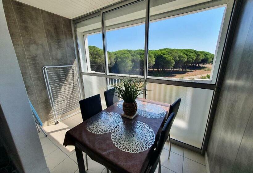 Studio Cabine Mer Et Pinède 26m2: 4pers, Neuf, Cosy