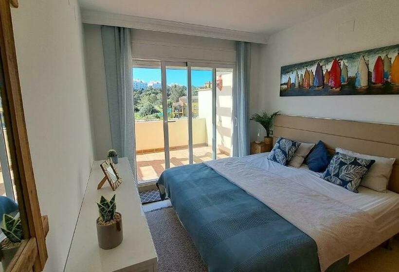 110   Superb Andalusian Style 2 Bed Golf Apartment Overlooking Miraflores Golf