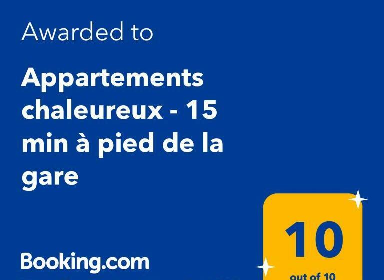 Appartements Chaleureux   15 Min à Pied De La Gare
