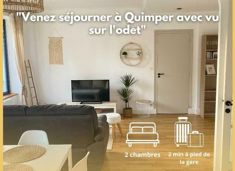 Quimper: T3 Avec Vue Cathédrale Proche Gare