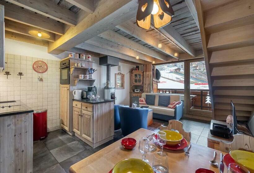 Appartement Cosy Au Pied Des Pistes Avec Mezzanine, Poêle à Bois Et Services Inclus Pour 4 Personnes
