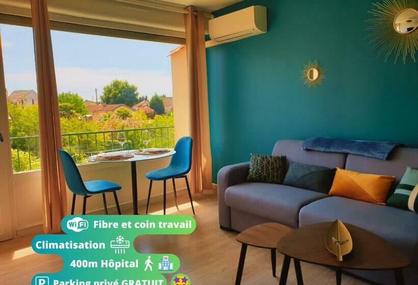 Le Pic Vert De Bergerac   Idéal Pro, Solo, Couples   Studio   Au Calme   Parking Gratuit   400m Hôpi