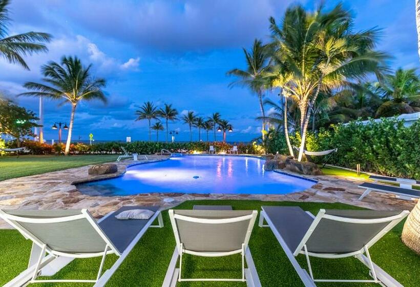 Private Beachfront Resort Style Home .