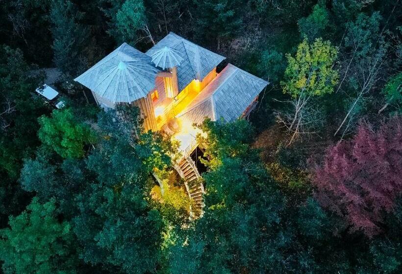 فندق Cabane Château Hôtel Luxe Avec Spa Privatif Aulteribe Le Peydébé