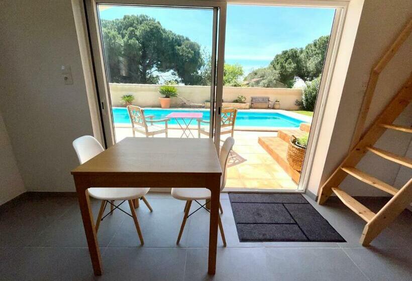 Пансион Annexe Des Pins   Studio Gîte Avec Piscine & Climatisation