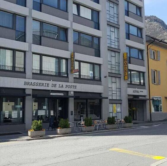 ホテル Hôtel De La Poste Martigny City Center