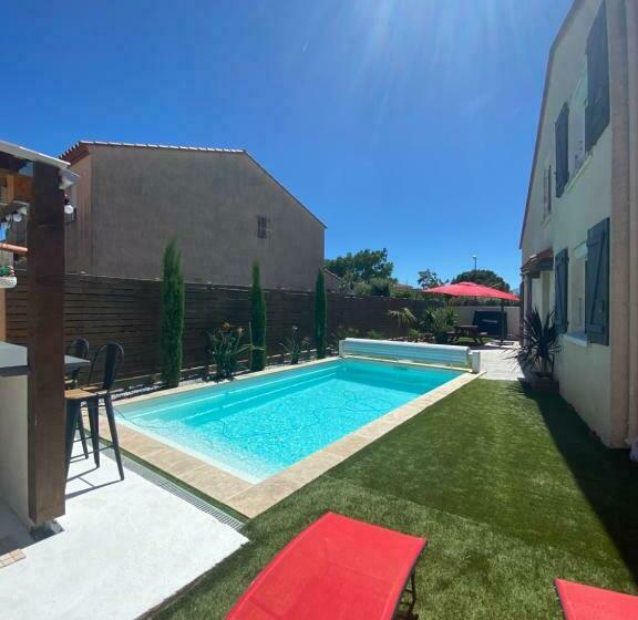 Jolie Villa Climatisée Piscine Parking Perpignan