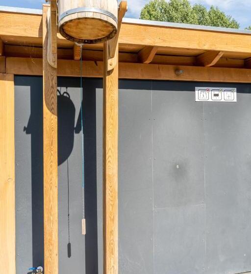 Green Tiny House With Shared Pool