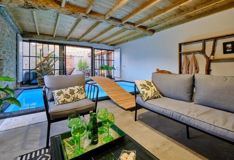 Loft Industriel Privé Climatisé Piscine Intérieure Terrasse Spa Et Jardin