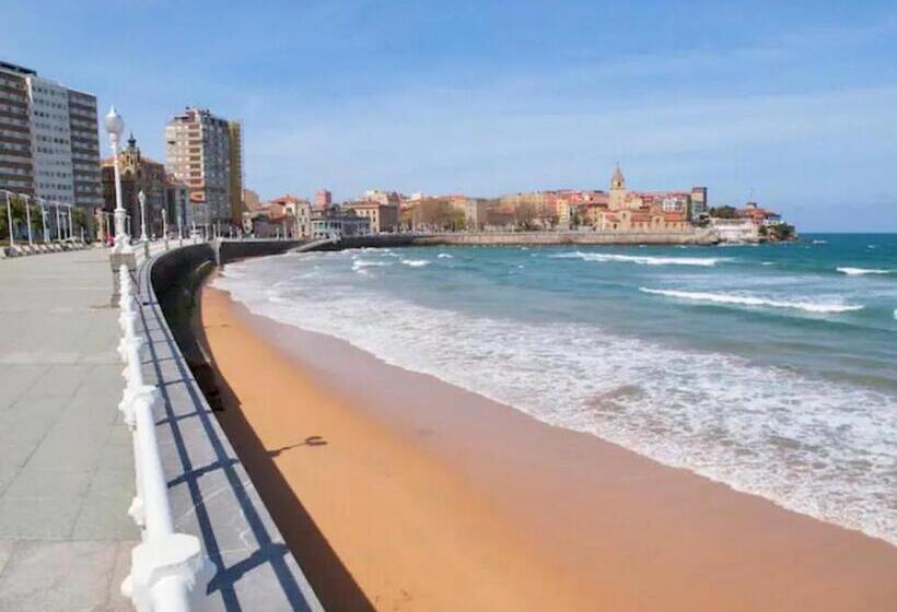 Corazon De Gijon, A 1 Min De Playa, Bares Y Puerto