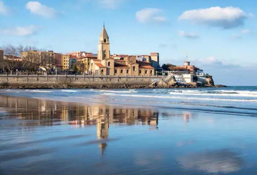 Corazon De Gijon, A 1 Min De Playa, Bares Y Puerto