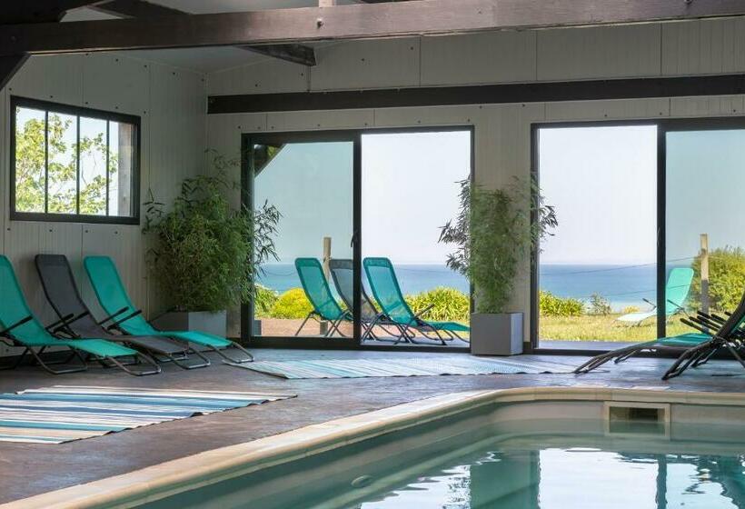 Пансион La Metairie Du Vauhariot Lodge Ou Chambre Piscine Chauffée Vue Mer Et Mont Saint Michel Gr34