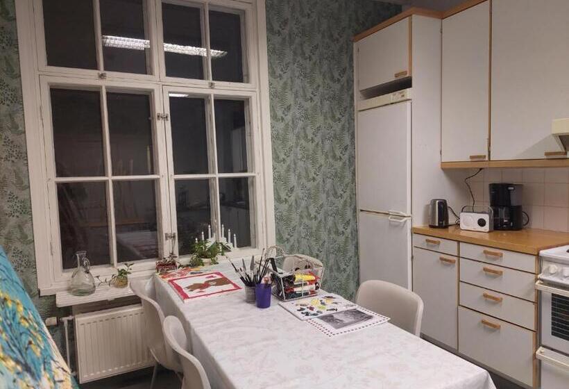 Nostalgista Majoittumista Taiteilijatalo Taideniityn Auringossa Tai Niityssä