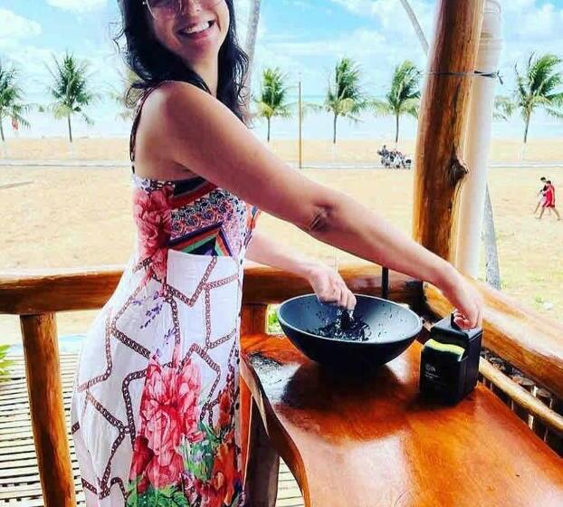 ペンション Suíte Frente Mar E Pés Na Areia