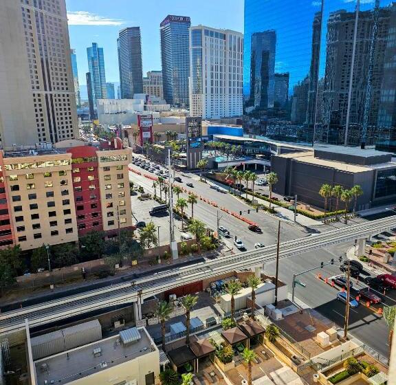 Strip & Sphere View   Separate Living Room   2 Full Bath   Full Kitchen   Balcony   900 Sqft   Mgm S