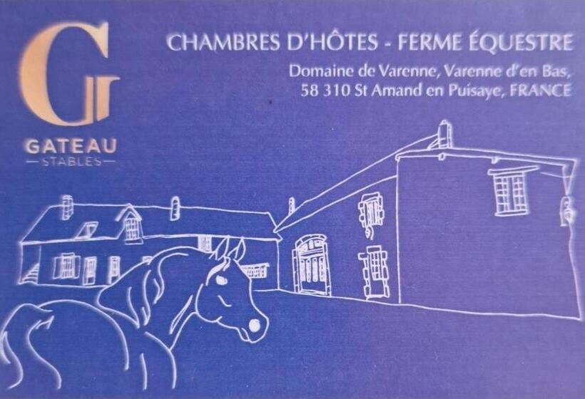 ベッドアンドブレックファースト Ferme équestre & Chambres D Hôtes Gateau Stables Proche Guédelon