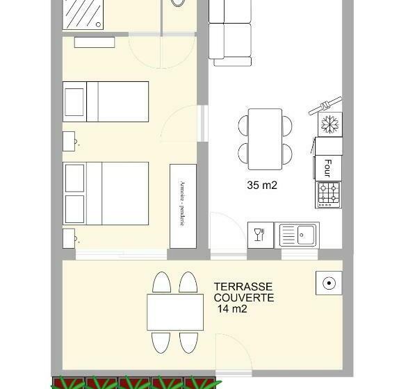 Rdc De Villa De 35 M2 400 M Plage