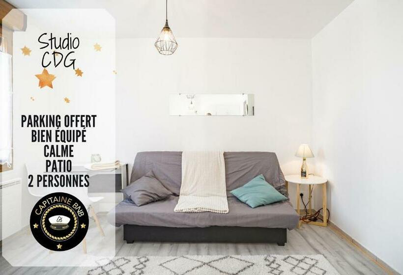 Studio Cdg   Parking Public Gratuit   Prox Outlet Et Troyes