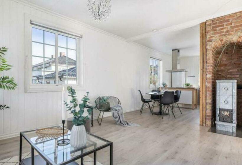 Lys Og Sentral Leilighet Med Terrasse Og Hage