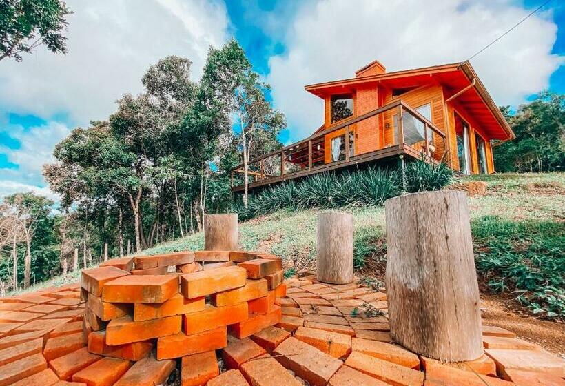 Cabana Romântica Na Serra Com Hidro, Lareira, Lagos E Trilhas