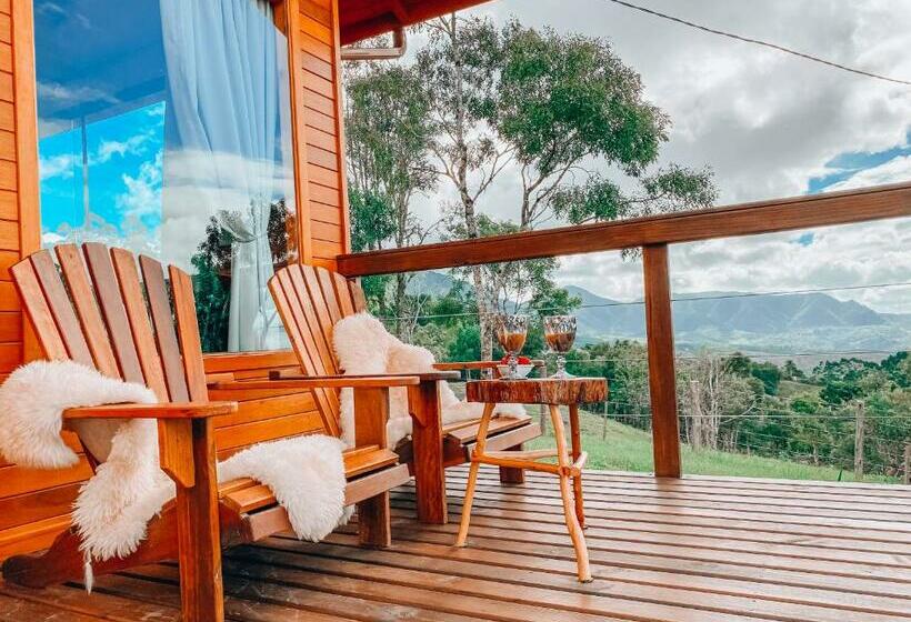 Cabana Romântica Na Serra Com Hidro, Lareira, Lagos E Trilhas