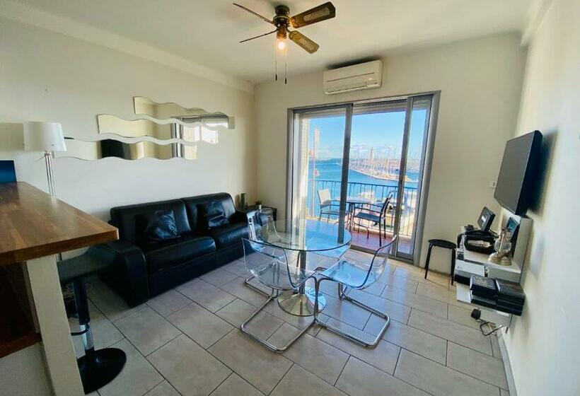 Luigi Balcon Sur La Mer Et Le Port De Sète