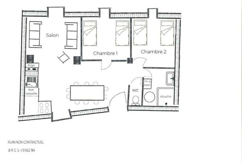 Résidence Les Chardons   3 Pièces Pour 6 Personnes 724