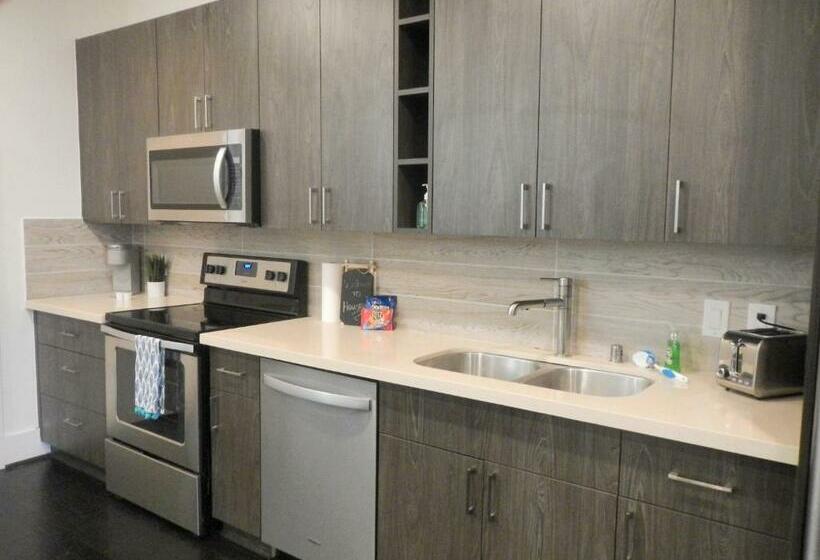 Modern Downtown Houston Condo Nightlife & Food Scene