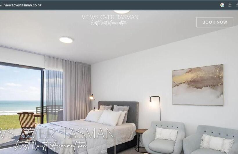 بنسيون Views Over Tasman, New Luxury Boutique Studio Overlooking The Tasman Sea
