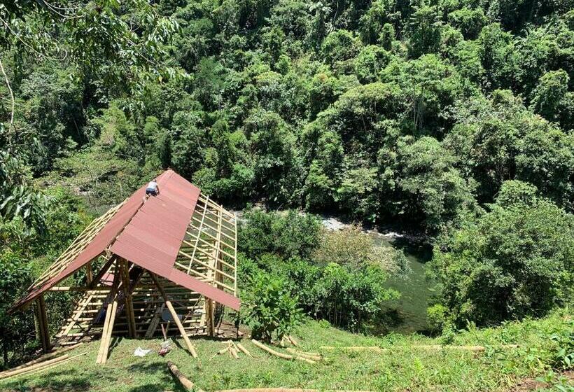 مبيت وإفطار Ecocabaña Pocahontas En Rio Santo Domingo, Melcocho