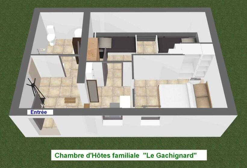 민박 Chambre D Hôtes Le Gachignard