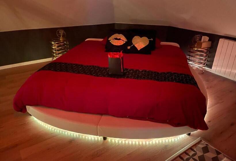 酒店 Redroom Loveroom Chambre Spa Privative Insolite Thème 50 Nuances De Grey