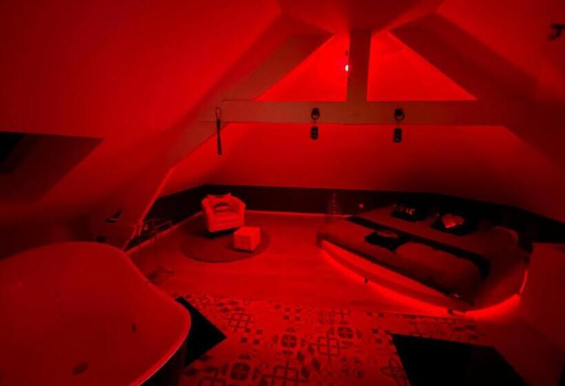 酒店 Redroom Loveroom Chambre Spa Privative Insolite Thème 50 Nuances De Grey