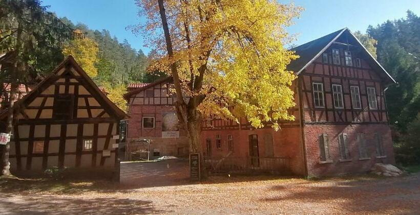 بنسيون Naturhof Papiermühle 2 Bett Zimmer Rosenrot