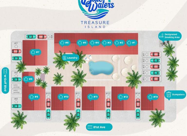 فندق على الطريق Blue Waters Treasure Island