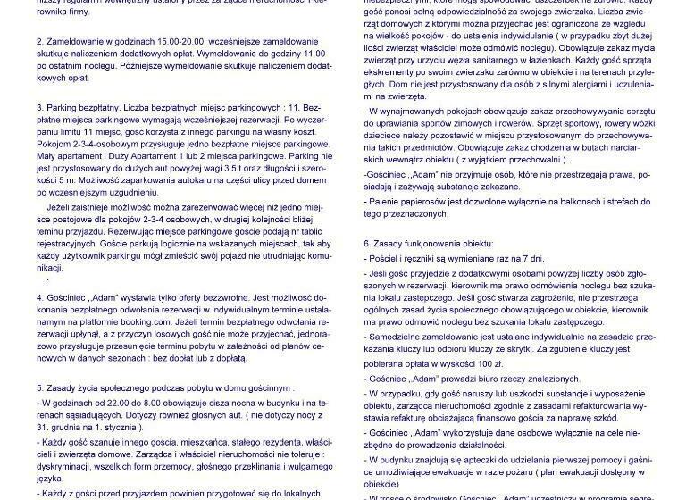 펜션 Gościniec Adam