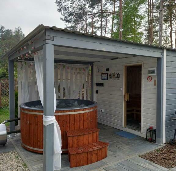 펜션 Dom Na Wczasowej Kaszuby Z Balią Z Jacuzzi I Sauną