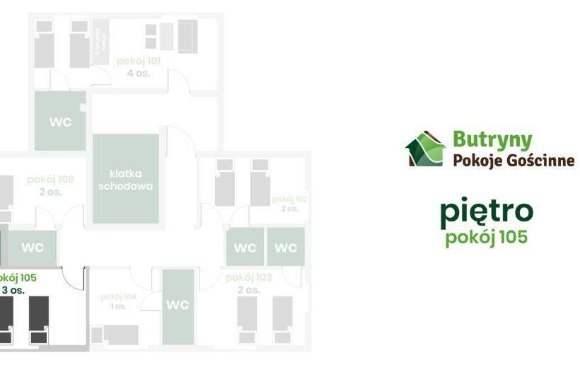 بنسيون Pokoje Gościnne Butryny