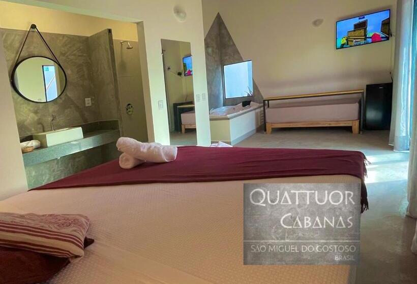 旅馆 Quattuor Cabanas. Privacidade E Conforto Com Hidromassagem