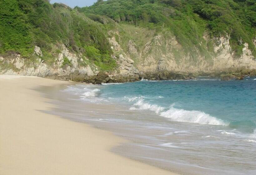 펜션 Bungalow Doble Con Vista Parcial Al Mar, Cocina Completa