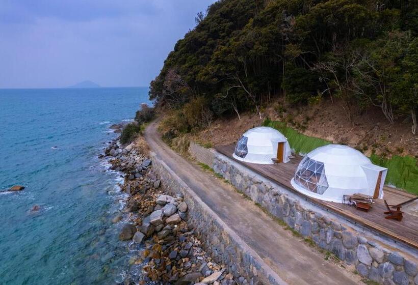 فندق Itoshima Sdgs Village Chikyu Mirai 海の大パノラマ 全室オーシャンビューのドームテント