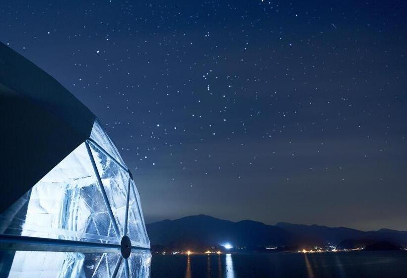 فندق Itoshima Sdgs Village Chikyu Mirai 海の大パノラマ 全室オーシャンビューのドームテント
