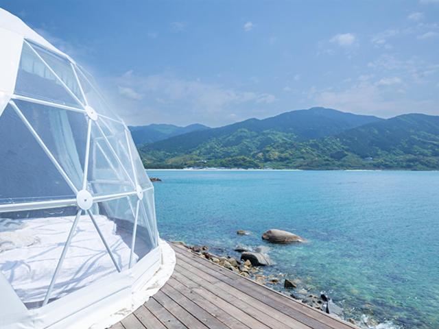 فندق Itoshima Sdgs Village Chikyu Mirai 海の大パノラマ 全室オーシャンビューのドームテント